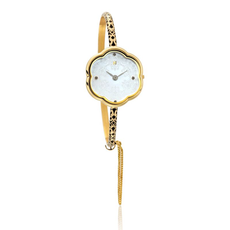 Titan Nebula Deccan Treasures Quartz Analog 18 Karat Solid Gold Watch for Women - image number 1