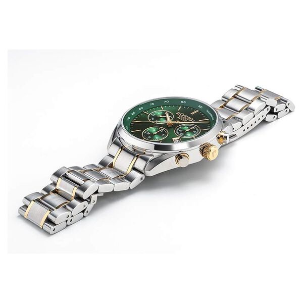 Roamer Pro Chrono Quartz Chronograph With Date Green Dial Two Toned Stainless Steel Strap Watch For Men - image number 2