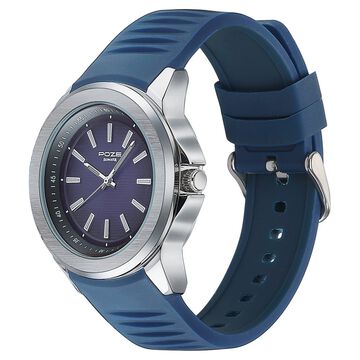 Sonata Poze Quartz Analog Blue Dial Plastic Strap Watch For Men