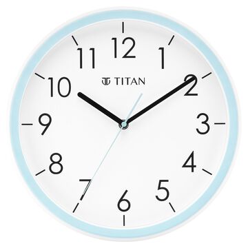 Titan Contemporary White Dial Blue Color Silent Sweep Technology - 32.5 cm x 32.5 cm (Medium)