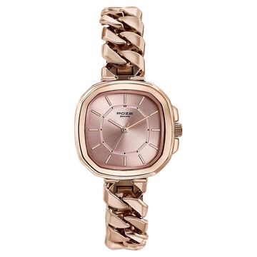 Sonata Poze Quartz Analog Rose Gold Dial Metal Strap Watch For Women