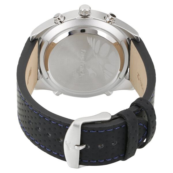 Fastrack Quartz Analog Digital Red Dial Leather Strap Watch for Guys - image number 3