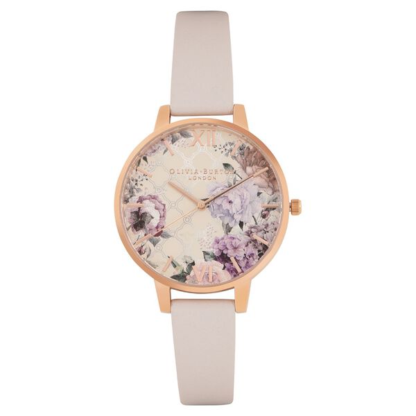 Olivia Burton Quartz Analog Multicoloured Dial Leather Strap Watch for Women - image number 0