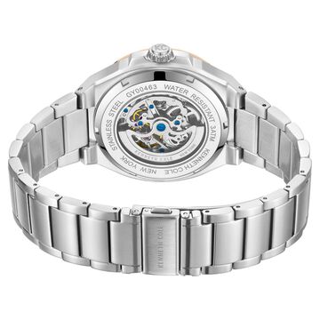 Kenneth Cole Automatic Grey Dial With Silver Stainless Steel Strap Watch For Men