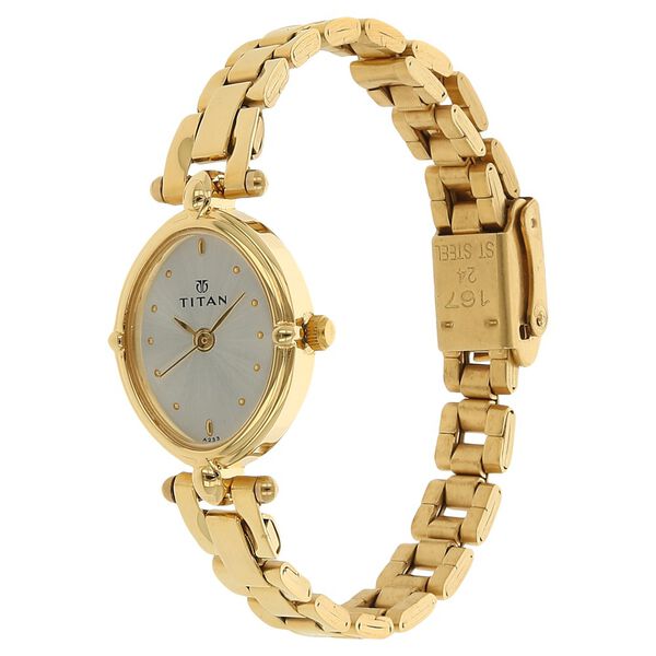 Titan Quartz Analog Silver Dial Stainless Steel Strap Watch for Women - image number 1