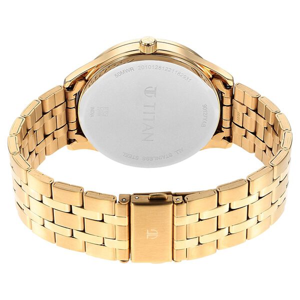 Titan Opulent Green Dial Quartz Multifunction Stainless Steel Strap watch for Men - image number 4