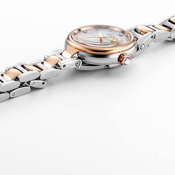 Roamer Dreamline Diamond Quartz Analog Mother of Pearl Dial Two Toned Stainless Steel Strap Watch For Women - image number 2