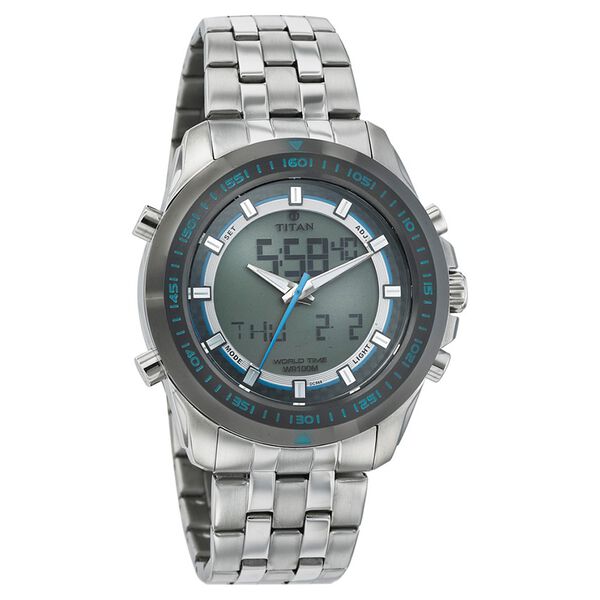 Titan Quartz Analog Digital White Dial Watch for Men - image number 0