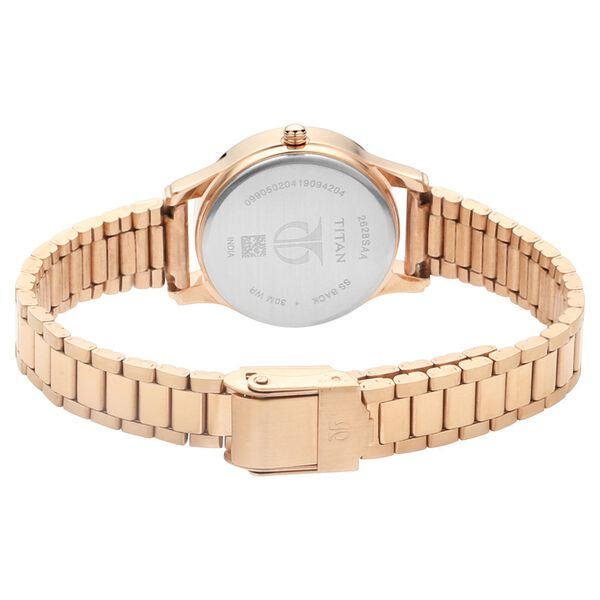 Titan Quartz Analog with Date Silver Dial Metal Strap Watch for Women - image number 4
