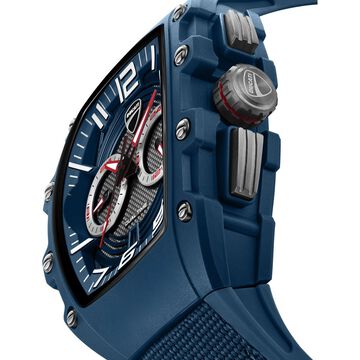 Ducati Quartz Multifunction Blue Dial Blue Silicone Strap Watch For Men
