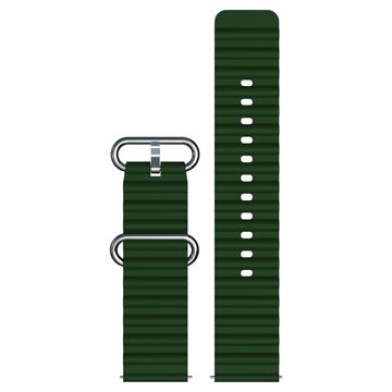 Fastrack Smart Dark Green Silicone Bubble Strap 22 mm