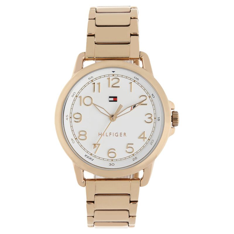 Tommy Hilfiger Quartz Analog White Dial Metal Strap Watch for Women - image number 0