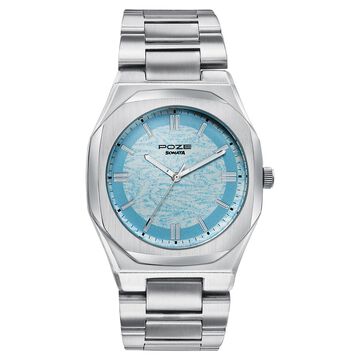 Poze Poze Quartz Analog Blue Dial Blue Metal Strap Watch For Men