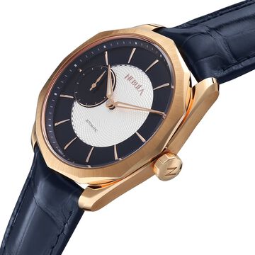 Titan Nebula Genesis 18 KT Gold Automatic Bicolour Dial Leather Strap Watch For Men