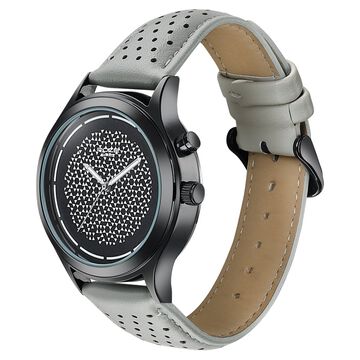 Poze By Sonata Quartz Analog Two Toned Dial Grey PU Leather Strap Watch For Men