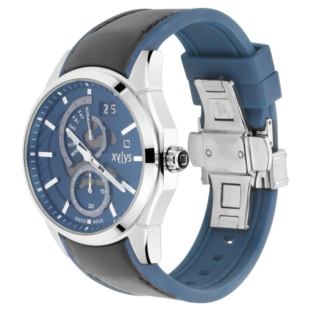 Buy Online Xylys Swiss Analog with Date Two Toned Silicone And