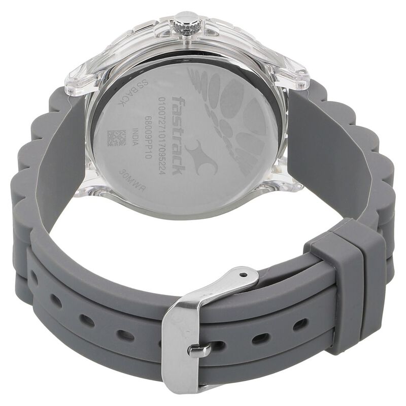 Fastrack Trendies Quartz Analog Grey Dial Silicone Strap Watch for Girls - image number 3