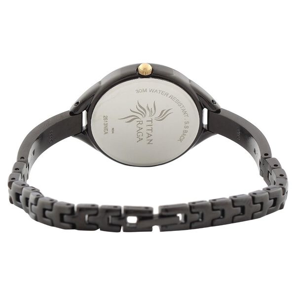 Titan Quartz Analog with Date Black Dial Metal Strap Watch for Women - image number 2
