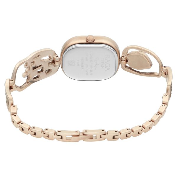 Titan Raga I Am Quartz Analog White Dial Metal Strap for Women - image number 3