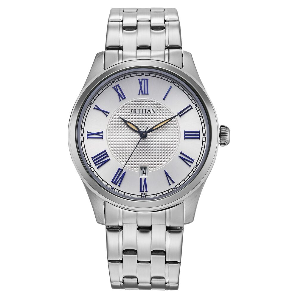Titan Neo Roman Analog with Silver White Dial Silver Stainless Steel Strap Watch for Men-image-30