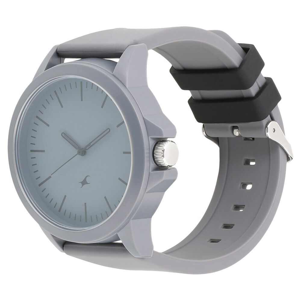 Fastrack The Minimalists Quartz Analog Grey Dial Silicone Strap