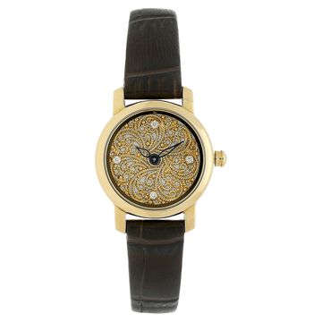 Titan Nebula Filigree Quartz Analog 18 Karat Solid Gold Watch for Women