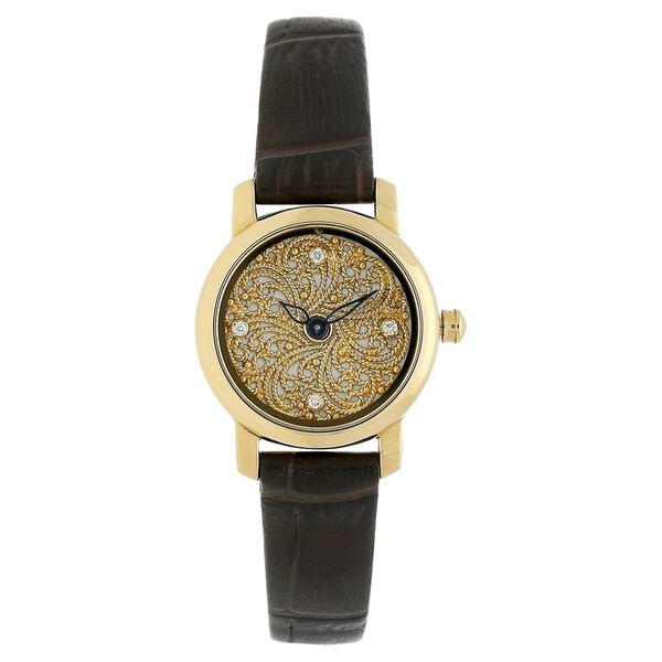 Titan Nebula Filigree Quartz Analog 18 Karat Solid Gold Watch for Women - image number 0