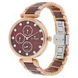 Titan Ceramics Red Dial Quartz Multifunction Stainless Steel and Ceramic Strap watch for Women - image number 2