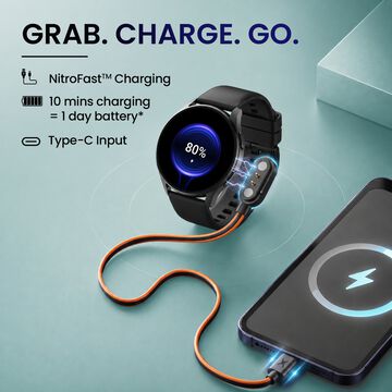 Fastrack Smart Revoltt XR1 Pro Smartwatch with 3.63 cm AMOLED Display BT Calling & Health Tracking
