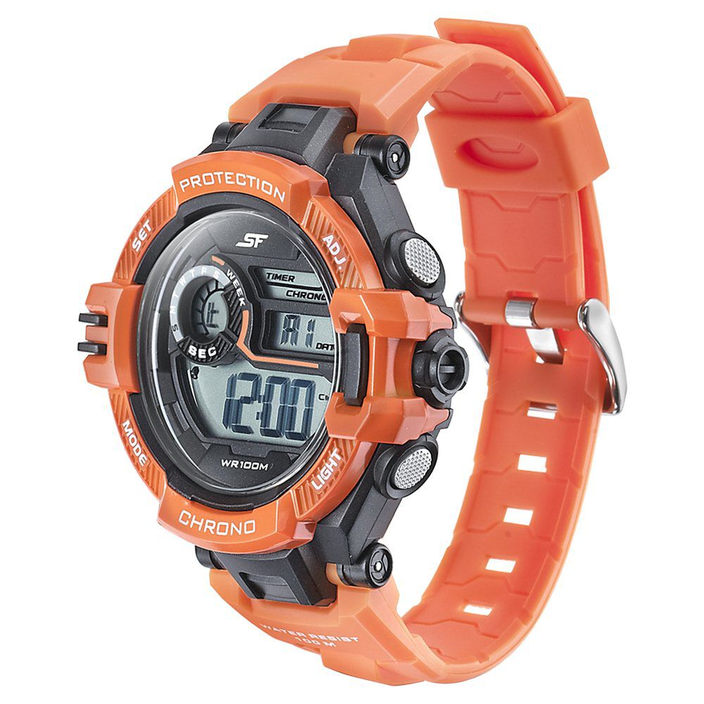 Orange digital cheap watch