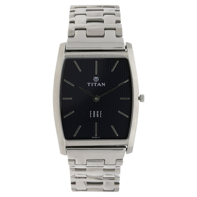 Titan Quartz Analog Blue Dial Stainless Steel Strap Watch for Men