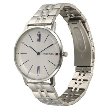 Tommy Hilfiger Quartz Analog White Dial Stainless Steel Strap Watch for Men