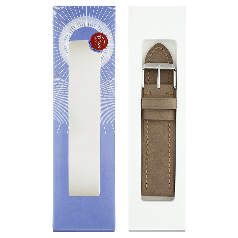 24 mm Brown Genuine Leather Strap for Men - image number 7