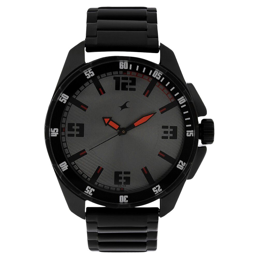 Buy Online Fastrack Quartz Analog Grey Dial Stainless Steel Strap Watch for Guys 3084nm01 p Titan