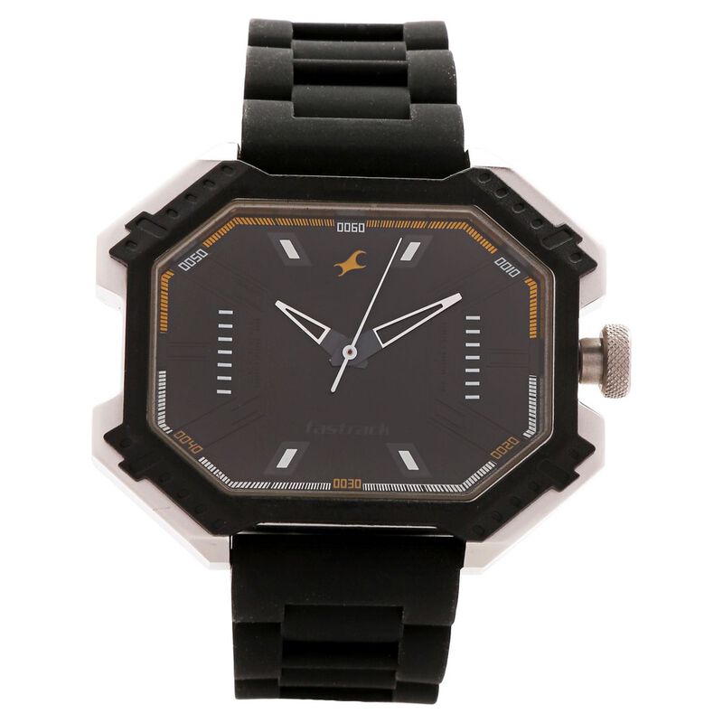 Fastrack Quartz Analog Brown Dial Plastic Strap Watch for Guys