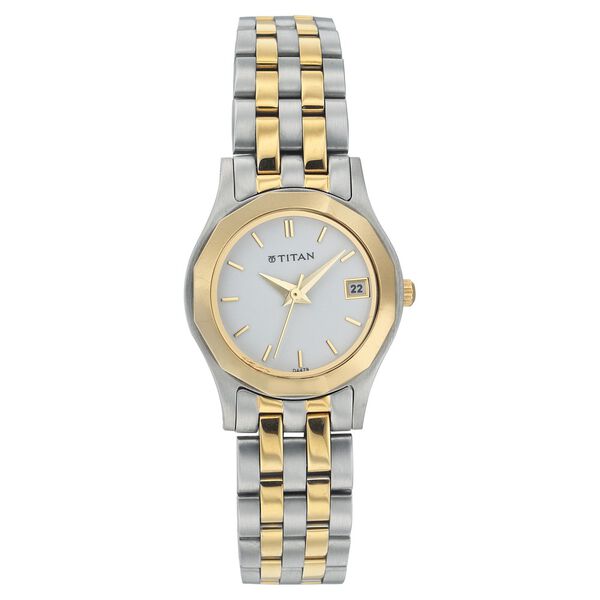 Titan Quartz Analog with Date White Dial Watch for Women - image number 0