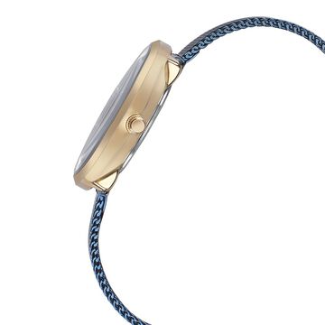 Sonata Poze Quartz Analog Blue Dial Mesh Strap Watch for Women