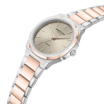 Kenneth Cole Kenneth Cole Quartz Analog Grey Dial With Rose Gold Stainless Steel Strap Watch for Couple