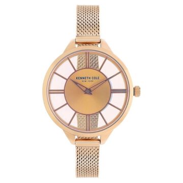 Kenneth Cole Quartz Analog Rose Gold Dial Stainless Steel Strap Watch for Women