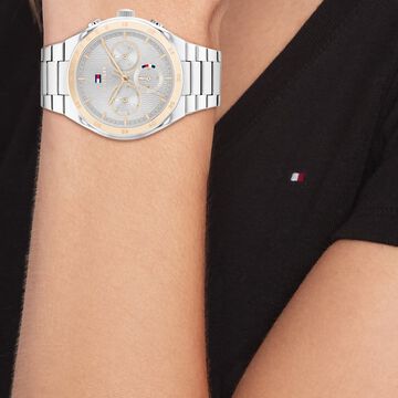 Tommy Hilfiger Multifunction Silver Dial Stainless Steel Strap Watch for Women