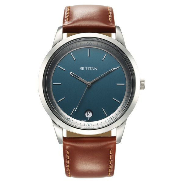 Buy Online Titan Wrist Wit Quartz Analog with Date Blue Dial