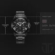 Titan Octane Classic Sporty Black Dial Chronograph Stainless Steel Strap Watch for Men - image number 2