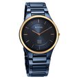 Titan Edge Bicolour Quartz Analog Blue Dial Blue Ceramic Strap Watch For Men - image number 1