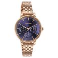 Sonata Verve Quartz Multifunction Blue Dial Rose Gold Metal Strap Watch For Women - image number 1