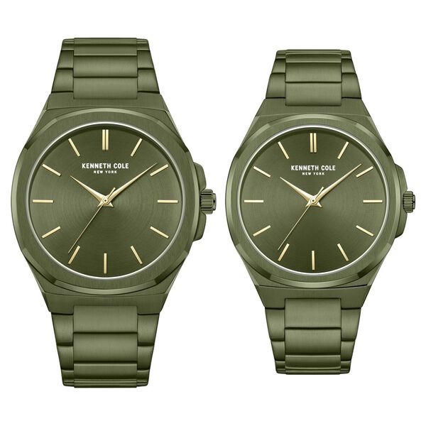 Kenneth Cole Kenneth Cole Quartz Analog Green Dial With Green Stainless Steel Strap Watch for Couple - image number 0
