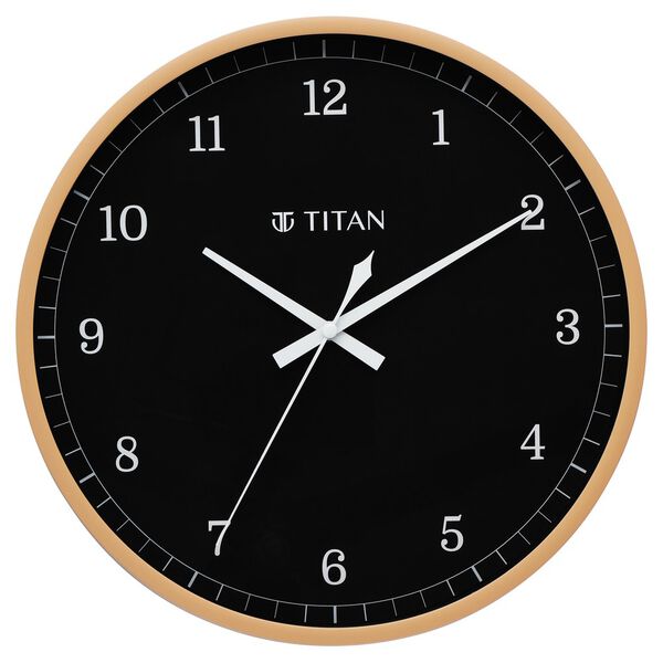 Titan Classic Balck Wall Clock with Silent Sweep Technology - 29.5 cm x 29.5 cm (Medium) - image number 1
