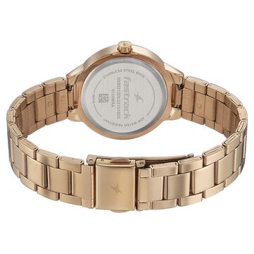 Fastrack Pulse Quartz Analog Pink Dial Stainless Steel Strap Watch for Girls