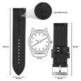 24 mm Black Genuine Leather Straps for Men - image number 1