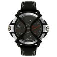 Fastrack Quartz Chronograph Black Dial Leather Strap Watch for Guys - image number 0