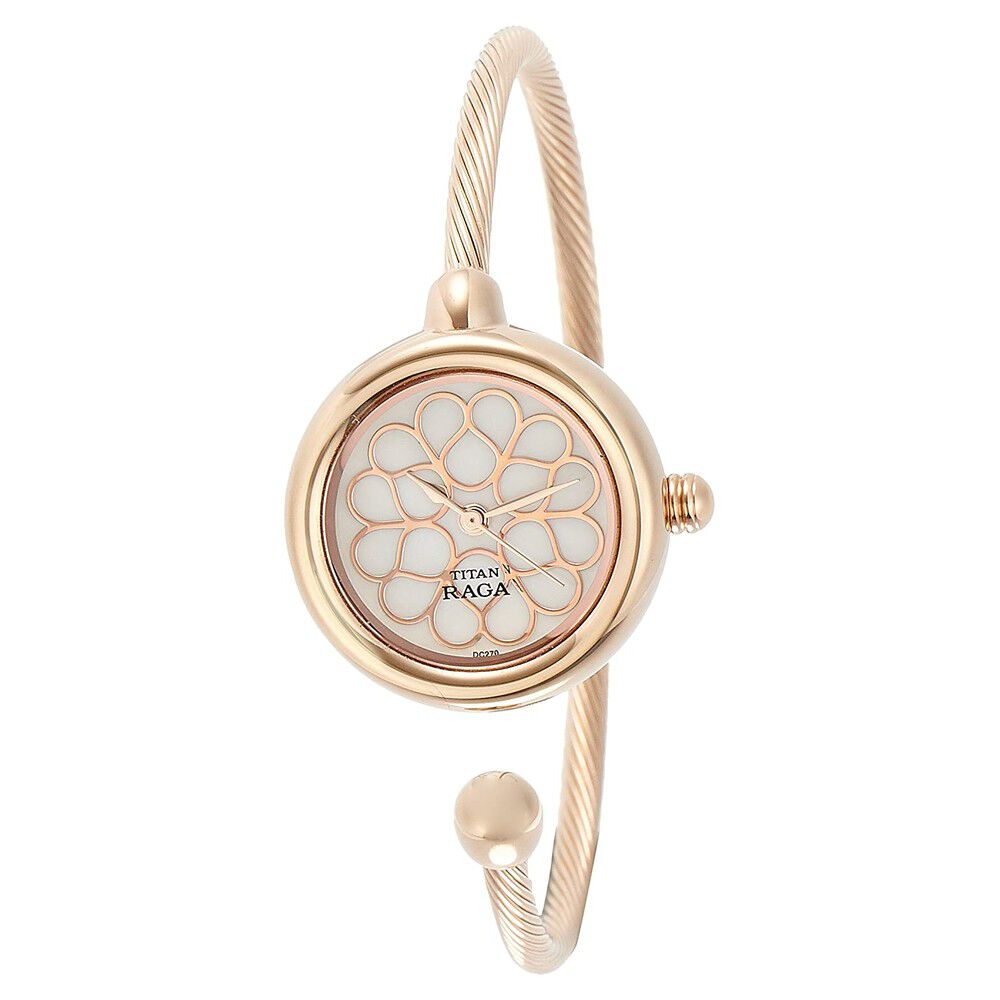 Buy Online Raga Mother of Pearl Dial Metal Strap Watch for Women nf9937wm01 Titan